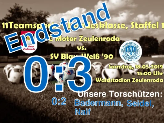 18.05.2019 FC Motor Zeulenroda vs. SV BW Neustadt