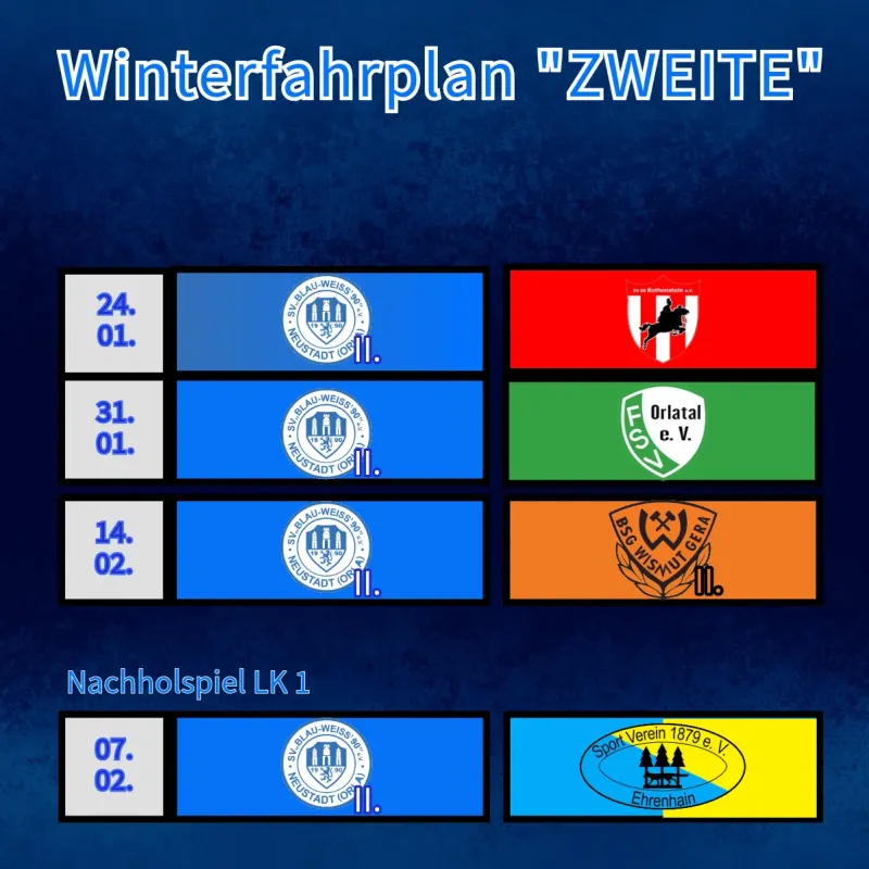 Winterfahrplan „Zweite“