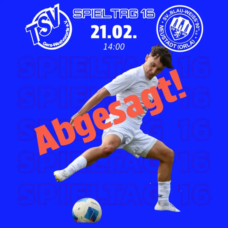 Spiel gegen Westvororte ist abgesagt