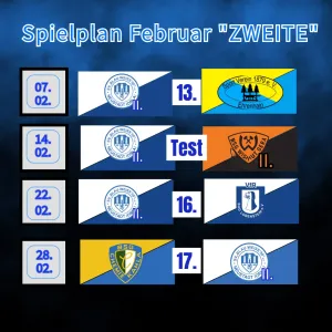 Spielplan Februar „ZWEITE“